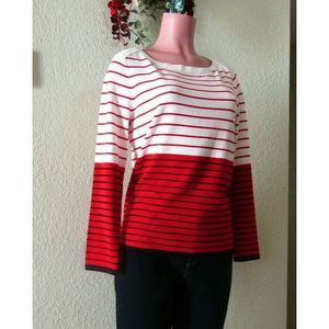 Tommy Hilfiger Women Striped Boat-Neck Sweater